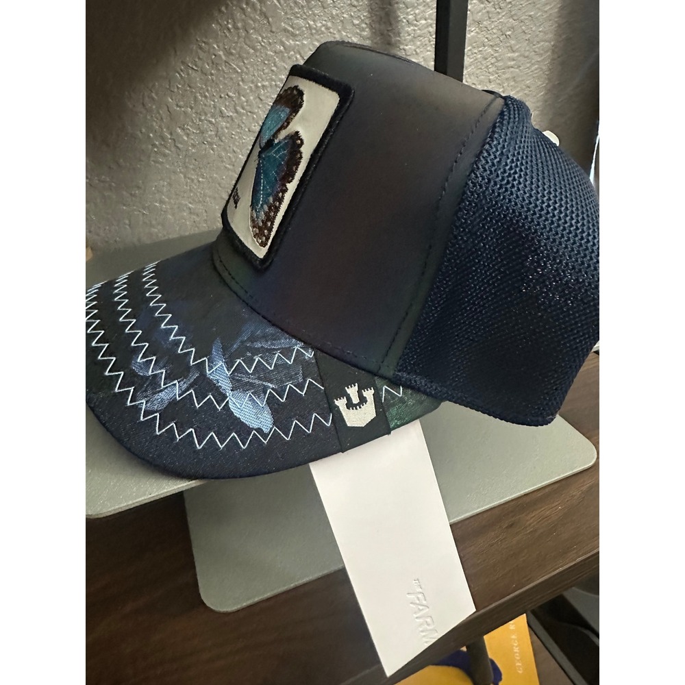 Goorin Bros The Farm Social Butterfly Iridescent Floral Trucker Hat Snapback NEW - Picture 3 of 6